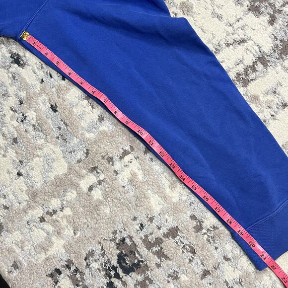 2000s Y2K Nike Football Center Swoosh Blue Hoodie Pullover Size XL Silver Tag - Picture 8 of 11